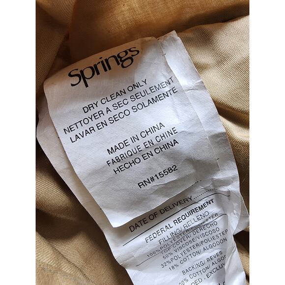 SPRINGS Red Gold Thick Rope Trim Woven Embroidered STANDARD Pillow Sham Set of 2 - Picture 8 of 11